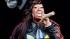 Missy Elliott performs live for a crowd on Feb....
