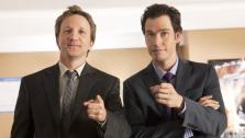 Mark-Paul Gosselaar and Breckin Meyer in a scene from Franklin & Bash - Provided courtesy of TNT