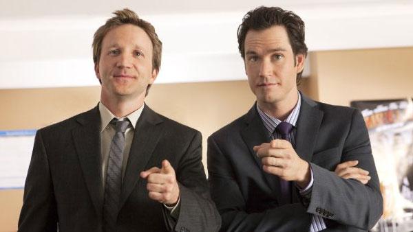 Mark-Paul Gosselaar and Breckin Meyer in a scene from Franklin & Bash - Provided courtesy of TNT Mark-Paul Gosselaar and Breckin Meyer in a scene from Franklin & Bash - Provided courtesy of TNT