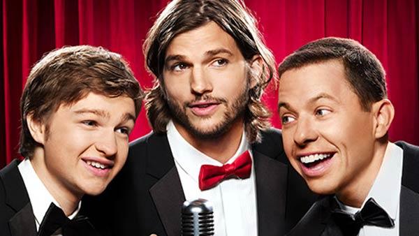 Ashton Kutcher, Angus T. Jones and Jon Cryer appear on a photo posted on Kutchers official Twitter page. - Provided courtesy of CBS Ashton Kutcher, Angus T. Jones and Jon Cryer appear on a photo posted on Kutchers official Twitter page. - Provided courtesy of CBS
