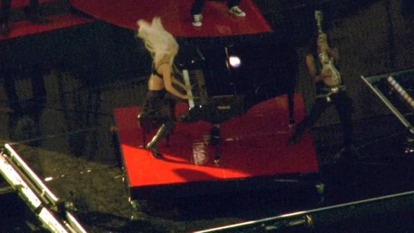 Lady Gaga practices for her performance on the ABC late-night talk show 'Jimmy Kimmel Live!' Thursday July 28, 2011.