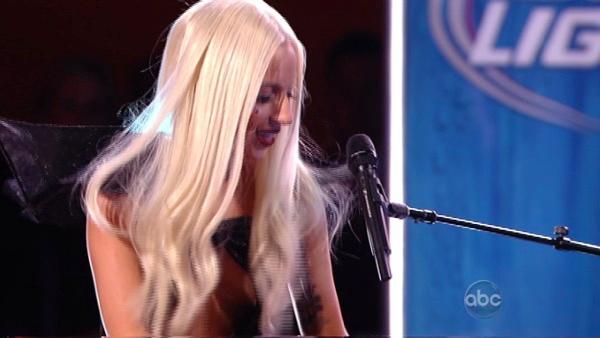 Lady Gaga performs on the ABC late-night talk show 'Jimmy Kimmel Live!' on Thursday July 28, 2011.