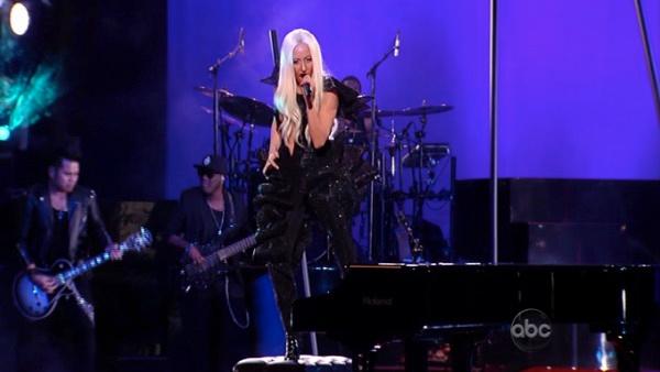 Lady Gaga performs on the ABC late-night talk show 'Jimmy Kimmel Live!' on Thursday July 28, 2011.