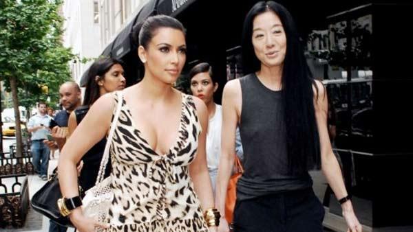 Kim Kardashian and Vera Wang appear in a photo posted on Kardashians official website. - Provided courtesy of kimkardashian.celebuzz.com Kim Kardashian and Vera Wang appear in a photo posted on Kardashians official website. - Provided courtesy of kimkardashian.celebuzz.com