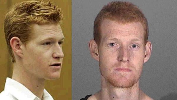 Pictured: Redmond ONeal appears at a Los Angeles court for his arraignment on felony drug charges on Friday Jan. 9, 2009. Right: ONeal appears in a mug shot for his arrest on August 2, 2011. - Provided courtesy of OTRC