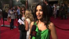Freida Pinto talks to OnTheRedCarpet.com at the Hollywood premiere of Rise of the Planet of the Apes. - Provided courtesy of OTRC