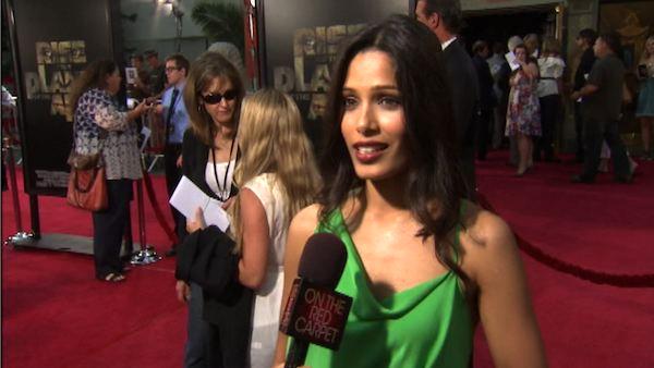 Freida Pinto talks to OnTheRedCarpet.com at the Hollywood premiere of Rise of the Planet of the Apes. - Provided courtesy of OTRC