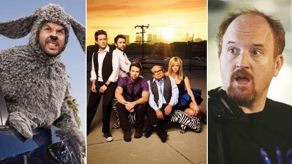 Jason Gann appears in a still from Wilfred. / Danny DeVito, Charlie Day, Rob McElhenney, Kaitlin Olsen and Glenn Howerton appear in a promotional photo for Its Always Sunny in Philadelphia. / Louis C.K. appears in a still from Louie. - Provided courtesy of FX / Frank Ockenfels Jason Gann appears in a still from Wilfred. / Danny DeVito, Charlie Day, Rob McElhenney, Kaitlin Olsen and Glenn Howerton appear in a promotional photo for Its Always Sunny in Philadelphia. / Louis C.K. appears in a still from Louie. - Provided courtesy of FX / Frank Ockenfels