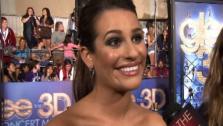 Lea Michele talks to OnTheRedCarpet.com at the premiere of Glee the 3D Concert Movie in Los Angeles on Aug. 6, 2011. - Provided courtesy of OTRC