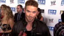 Kellan Lutz of Twilight tells OnTheRedCarpet.com that he used to be called Dumbo in school because his ears stuck out at the WWE SummerSlam Kickoff event on August 11, 2011. - Provided courtesy of OTRC
