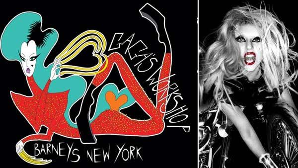 Left: The artwork for Lady Gagas Workshop from Barneys New York. Left: Lady Gaga on the Born This Way cover. - Provided courtesy of Barneys New York / Interscope Left: The artwork for Lady Gagas Workshop from Barneys New York. Left: Lady Gaga on the Born This Way cover. - Provided courtesy of Barneys New York / Interscope