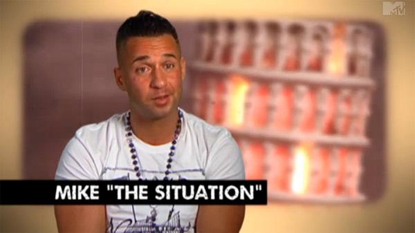 Mike The Situation Sorrentino appears on MTV series Jersey Shore on an episode that aired on Aug. 12, 2011. - Provided courtesy of MTV Mike The Situation Sorrentino appears on MTV series Jersey Shore on an episode that aired on Aug. 12, 2011. - Provided courtesy of MTV