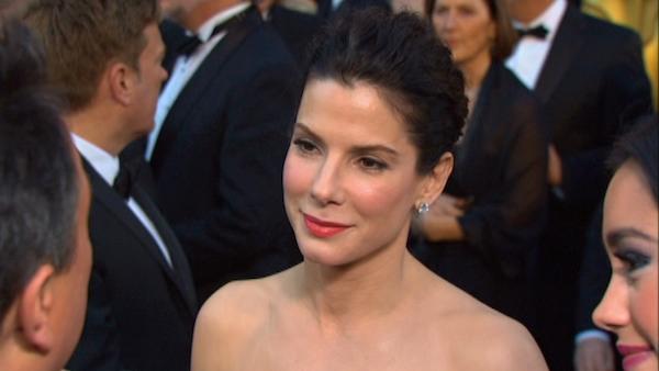 Oscar-winning actress Sandra Bullock talks to OnTheRedCarpet.com on the 2011 Oscar red carpet.