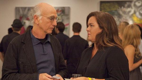 Rosie ODonnell and Larry David appear in a scene from a 2011 episode of Curb Your Enthusiasm. - Provided courtesy of HBO Rosie ODonnell and Larry David appear in a scene from a 2011 episode of Curb Your Enthusiasm. - Provided courtesy of HBO