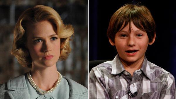January Jones appears in a still from Mad Mens fourth season in 2010./ Jared Gilmore appears at the ABC Summer Press Tour on August 7, 2011. - Provided courtesy of AMC / ABC January Jones appears in a still from Mad Mens fourth season in 2010./ Jared Gilmore appears at the ABC Summer Press Tour on August 7, 2011. - Provided courtesy of AMC / ABC