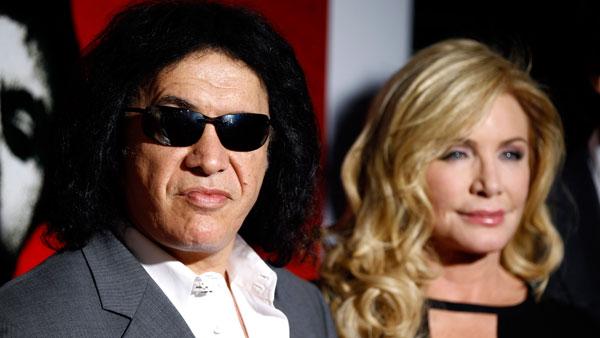 Gene Simmons, left, and Shannon Tweed arrive at Scarface Legacy Celebration Event in Los Angeles, Tuesday, Aug. 23, 2011. - Provided courtesy of ABCNews / Matt Sayles