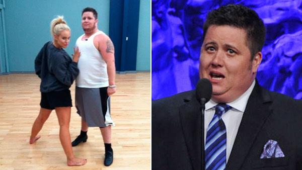 Left: Lacey Schwimmer and Chaz Bono appear in a Twitter photo. Right: Chaz Bono speaks at The 22nd Annual Glaad Media Awards on Sunday April 10, 2011, at at The Westin Bonaventure in Los Angeles, Calif. - Provided courtesy of Twitter / AP Left: Lacey Schwimmer and Chaz Bono appear in a Twitter photo. Right: Chaz Bono speaks at The 22nd Annual Glaad Media Awards on Sunday April 10, 2011, at at The Westin Bonaventure in Los Angeles, Calif. - Provided courtesy of Twitter / AP