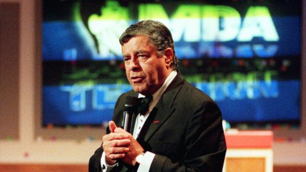 In this Sept. 7, 1998 file photo, Jerry Lewis during the 33rd annual Jerry Lewis Muscular Dystrophy Telethon in Los Angeles. - Provided courtesy of Muscular Dystrophy Association In this Sept. 7, 1998 file photo, Jerry Lewis during the 33rd annual Jerry Lewis Muscular Dystrophy Telethon in Los Angeles. - Provided courtesy of Muscular Dystrophy Association
