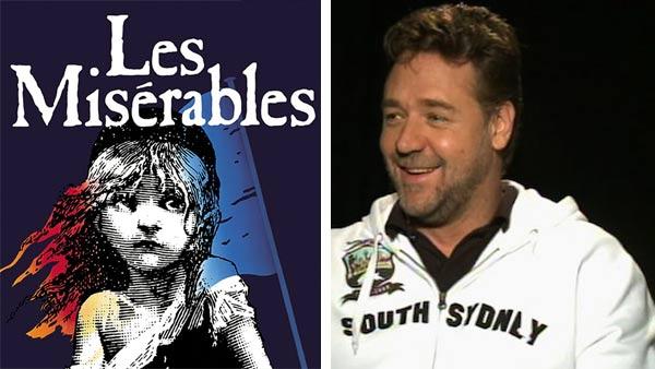 The Les Miserables musical logo. / Russell Crowe talks to OnTheRedCarpet.com in 2010. - Provided courtesy of Cameron Mackintosh / OTRC The Les Miserables musical logo. / Russell Crowe talks to OnTheRedCarpet.com in 2010. - Provided courtesy of Cameron Mackintosh / OTRC