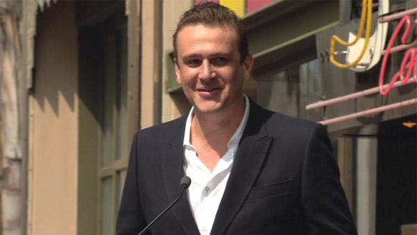 Jason Segel speaks at his co-star Neil Patrick Harris' star ceremony on the Hollywood Walk of Fame on Sept. 15, 2011.