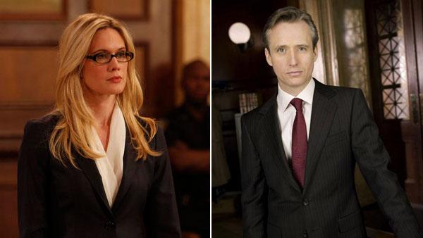 Stephanie March appears in a scene from a 2011 episode of Law & Order: SVU. / Linus Roache appears in a promotional photo for Law & Order. - Provided courtesy of NBC Stephanie March appears in a scene from a 2011 episode of Law & Order: SVU. / Linus Roache appears in a promotional photo for Law & Order. - Provided courtesy of NBC