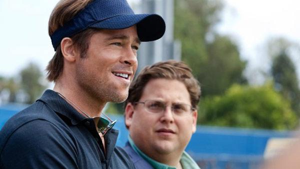 Brad Pitt and Jonah Hill appear in a still from the 2011 film, Moneyball. - Provided courtesy of Columbia TriStar / Melina Sue Gordon Brad Pitt and Jonah Hill appear in a still from the 2011 film, Moneyball. - Provided courtesy of Columbia TriStar / Melina Sue Gordon