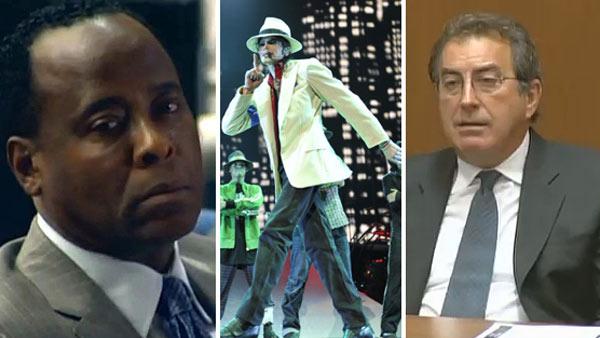  Dr. Conrad Murray appears at his involuntary manslaughter trial on Sept. 27, 2011. He is accused of helped to cause the death of Michael Jackson. / Michael Jackson rehearses for his This Is It tour. / Kenny Ortega appears at Conrad Murrays trial. - Provided courtesy of OTRC / AEG Live