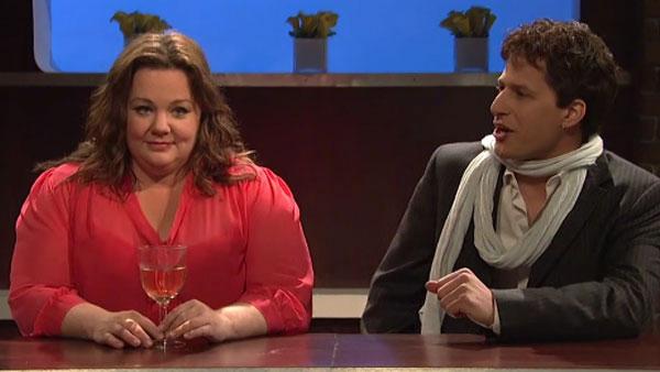 Mike & Molly cast member Melissa McCarthy appears on Saturday Night Live with Andy Samberg on October 1. - Provided courtesy of NBC Mike & Molly cast member Melissa McCarthy appears on Saturday Night Live with Andy Samberg on October 1. - Provided courtesy of NBC