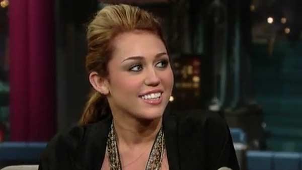  (Pictured: Miley Cyrus appears in a still from 'Late Night with David Letterman.')