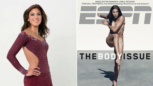 Hope Solo poses in a promotional photo for season 13 of Dancing With The Stars / Hope Solo appears nude on the October issue of ESPN magazine. - Provided courtesy of ABC / ESPN Hope Solo poses in a promotional photo for season 13 of Dancing With The Stars / Hope Solo appears nude on the October issue of ESPN magazine. - Provided courtesy of ABC / ESPN