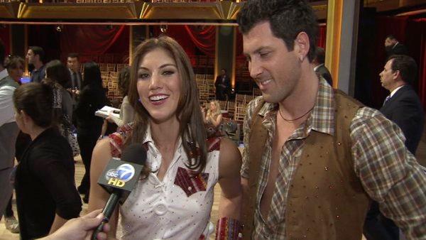 Hope Solo talks to OnTheRedCarpet.com after fourth 'Dancing With The Stars' results show on Oct. 11, 2011.