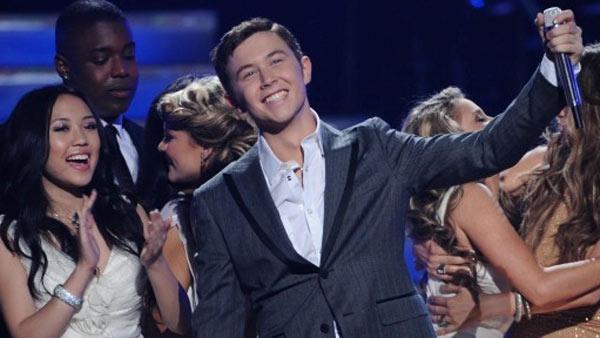 Scotty McCreery appears on stage after being announced as the winner of American Idols 10th season on May 25, 2011. - Provided courtesy of FOX Scotty McCreery appears on stage after being announced as the winner of American Idols 10th season on May 25, 2011. - Provided courtesy of FOX