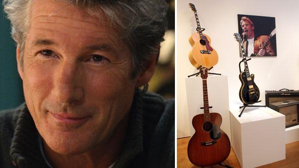 Richard Gere appears in a still from the 2008 film, Nights in Rodanthe. / Classic guitars and amplifiers from the collection of actor Richard Gere are displayed at Christies, Thursday, Oct. 6, 2011 in New York. - Provided courtesy of Warner Bros. Pictures / AP Photo / Jason DeCrow Richard Gere appears in a still from the 2008 film, Nights in Rodanthe. / Classic guitars and amplifiers from the collection of actor Richard Gere are displayed at Christies, Thursday, Oct. 6, 2011 in New York. - Provided courtesy of Warner Bros. Pictures / AP Photo / Jason DeCrow