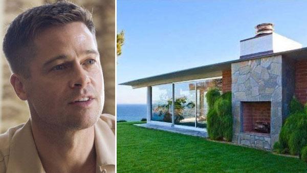 Brad Pitt appears in a still from the 2011 film, Tree of Life. / Brad Pitts Malibu beach house appears in an undated photo. - Provided courtesy of Summit Entertainment / Fox Searchlight Pictures / Realtor.com Brad Pitt appears in a still from the 2011 film, Tree of Life. / Brad Pitts Malibu beach house appears in an undated photo. - Provided courtesy of Summit Entertainment / Fox Searchlight Pictures / Realtor.com