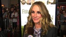 Julia Roberts talks to OnTheRedCarpet.com about Fireflies in the Garden at a Los Angeles premiere in November 2011. - Provided courtesy of OTRC