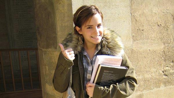 Emma Watson appears in a photo from her official website at Oxford University. - Provided courtesy of EmmaWatson.com Emma Watson appears in a photo from her official website at Oxford University. - Provided courtesy of EmmaWatson.com
