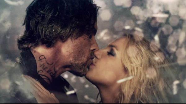 Britney Spears and Jason Trawick in a scene from her video for Criminal in 