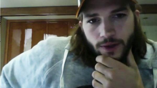 Ashton Kutcher appears in a still from a video posted on Chime.in on October 19, 2011. - Provided courtesy of Chime.in/user/aplusk Ashton Kutcher appears in a still from a video posted on Chime.in on October 19, 2011. - Provided courtesy of Chime.in/user/aplusk