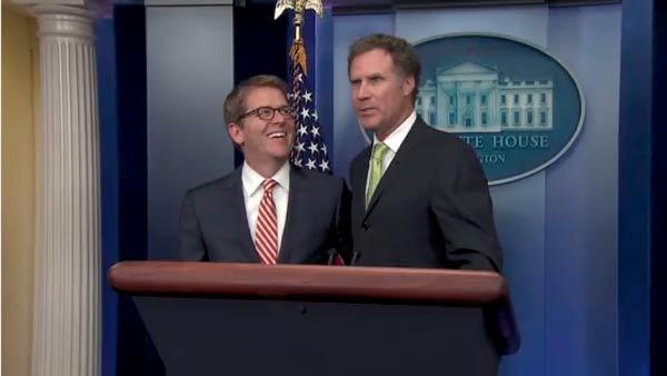 Will Ferrell poses for a photo at the White House on Friday, October 21, 2011. - Provided courtesy of CNN Will Ferrell poses for a photo at the White House on Friday, October 21, 2011. - Provided courtesy of CNN