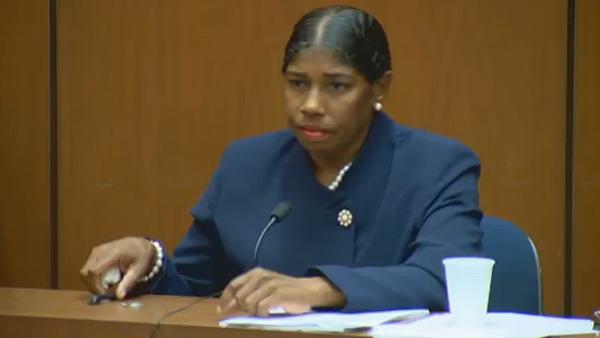 Cherilyn Lee, Michael Jackson's nurse and holistic practitioner, testifies at the involuntary manslaughter trial of the singer's former doctor, Conrad Murray, on Oct. 24, 2011.