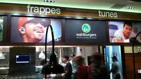 An interior shot of Wahlburgers, the new restaurant owned by Mark, Donnie and Paul Wahlberg, as posted on the Twitter page of user KING_Scott23rd on Oct. 25, 2011. - Provided courtesy of twitpic.com/75sl38 / twitter.com/KING_Scott23rd An interior shot of Wahlburgers, the new restaurant owned by Mark, Donnie and Paul Wahlberg, as posted on the Twitter page of user KING_Scott23rd on Oct. 25, 2011. - Provided courtesy of twitpic.com/75sl38 / twitter.com/KING_Scott23rd