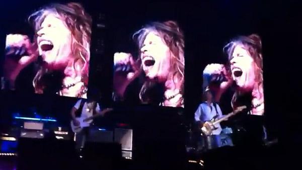 Aerosmiths Steven Tyler performs with the rock band at the Jockey Club in Paraguay on Oct. 26, 2011, as seen in this YouTube video posted by a fan. A day earlier, he suffered a fall in a hotel bathroom in the country. - Provided courtesy of youtube.com/user/zsaint87 Aerosmiths Steven Tyler performs with the rock band at the Jockey Club in Paraguay on Oct. 26, 2011, as seen in this YouTube video posted by a fan. A day earlier, he suffered a fall in a hotel bathroom in the country. - Provided courtesy of youtube.com/user/zsaint87