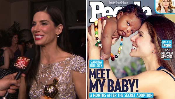 Sandra Bullock talks to George Pennacchio at the Governors Ball after the 2010 Academy Awards. / Sandra Bullock and Louis appear on the cover of People magazine on April 28, 2010. - Provided courtesy of KABC / KABC / People magazine Sandra Bullock talks to George Pennacchio at the Governors Ball after the 2010 Academy Awards. / Sandra Bullock and Louis appear on the cover of People magazine on April 28, 2010. - Provided courtesy of KABC / KABC / People magazine