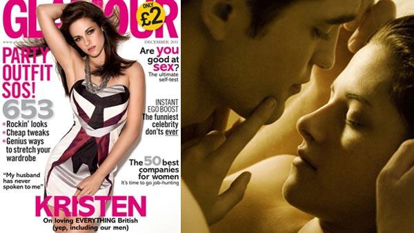 Kristen Stewart appears on the cover of Glamour magazines December 2011 issue. / Kristen Stewart and Robert Pattinson appear in a scene from The Twilight Saga: Breaking Dawn - Part 1. - Provided courtesy of Glamour / Summit Entertainment Kristen Stewart appears on the cover of Glamour magazines December 2011 issue. / Kristen Stewart and Robert Pattinson appear in a scene from The Twilight Saga: Breaking Dawn - Part 1. - Provided courtesy of Glamour / Summit Entertainment