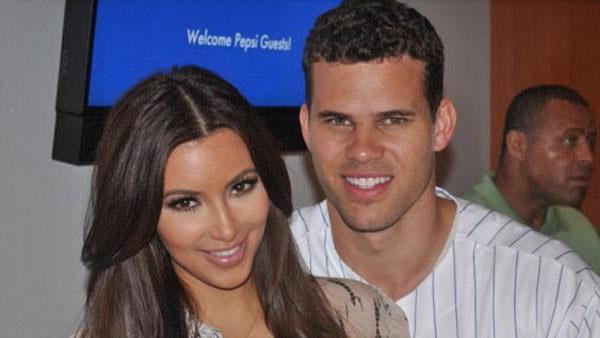 Kim Kardashian and Kris Humphries appear in a photo posted on Kardashian's official website on July 12, 2011