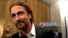 Gerard Butler talks to OnTheRedCarpet.com about his surfing movie training at an event for Hollywood Confidential. - Provided courtesy of OTRC