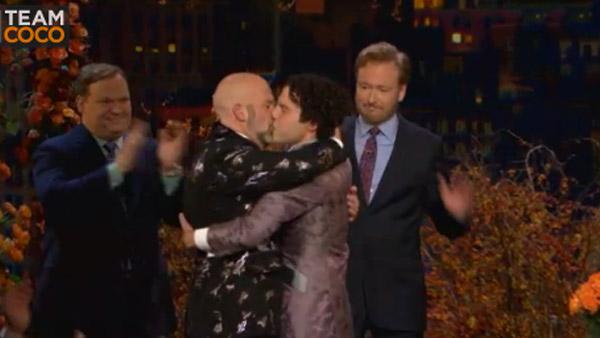 Scott Cronick and his partner David Gorshein wed on Conan before host Conan OBrien, who officiated ceremony, and show sidekick Andy Richter in an episode that aired on TBS on Nov. 3, 2011. - Provided courtesy of TBS Scott Cronick and his partner David Gorshein wed on Conan before host Conan OBrien, who officiated ceremony, and show sidekick Andy Richter in an episode that aired on TBS on Nov. 3, 2011. - Provided courtesy of TBS