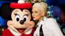 Christina Aguilera poses with Minnie Mouse following the taping of the 2011 Disney Parks Christmas Day Parade at Disney's Grand Californian Hotel and Spa in Anaheim, California, on Nov. 6, 2011.