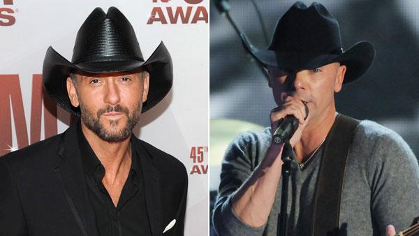 Kenny Chesney performs and Tim McGraw arrives at the 45th Annual CMA Awards in Nashville, Tenn., on Wednesday, Nov. 9, 2011. - Provided courtesy of ABC Kenny Chesney performs and Tim McGraw arrives at the 45th Annual CMA Awards in Nashville, Tenn., on Wednesday, Nov. 9, 2011. - Provided courtesy of ABC