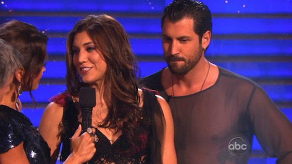 Hope Solo and Maksin Chmerkovskiy are eliminated from Dancing With The Stars on Nov. 15, 2011. - Provided courtesy of ABC Hope Solo and Maksin Chmerkovskiy are eliminated from Dancing With The Stars on Nov. 15, 2011. - Provided courtesy of ABC